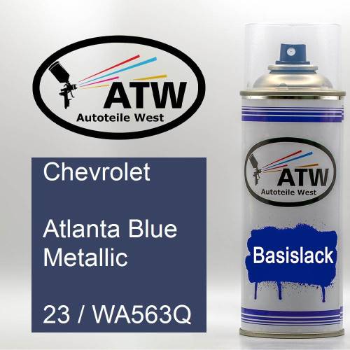 Chevrolet, Atlanta Blue Metallic, 23 / WA563Q: 400ml Sprühdose, von ATW Autoteile West.